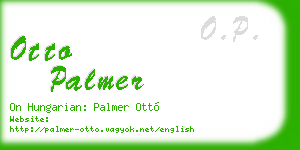 otto palmer business card